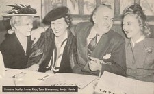 Postcard Frances Scully Irene Rich Tom Breneman Sonja Henie Radio Show