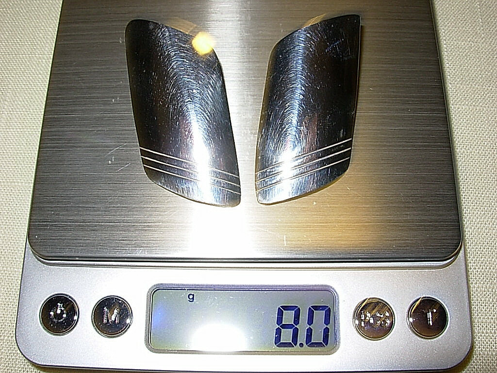 VTG Sterling Silver Rectangular Drop Pierced Post… - image 3