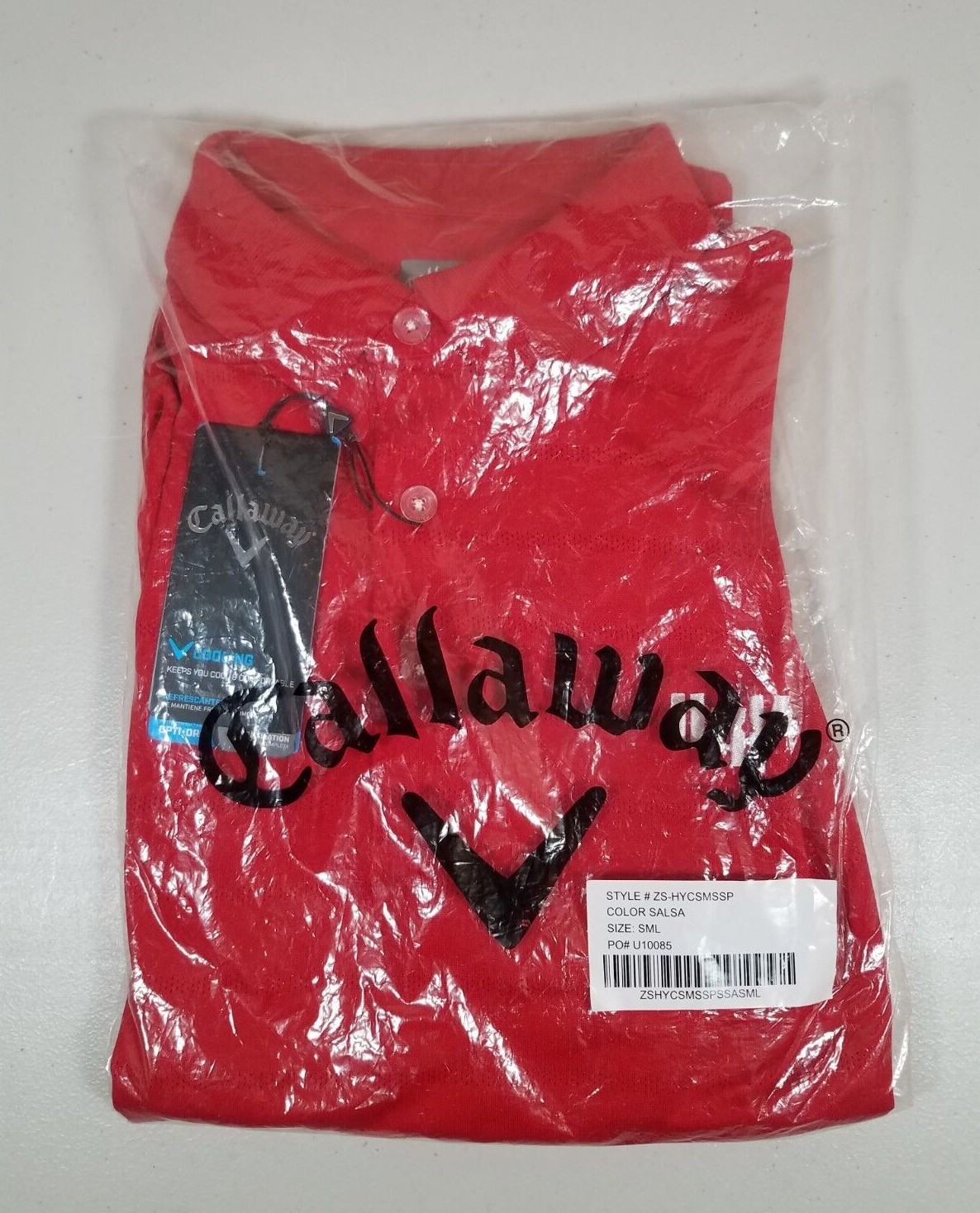 NWT Red Callaway Polo, Short Sleeve Hy-Vee Employee Shirt Size Small | eBay