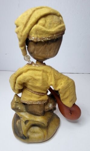"Instrumentos musicales de Navidad de colección Tilso Golden Fantasy Pixie Elf 7"" MCM necesita TLC - Imagen 8 de 16