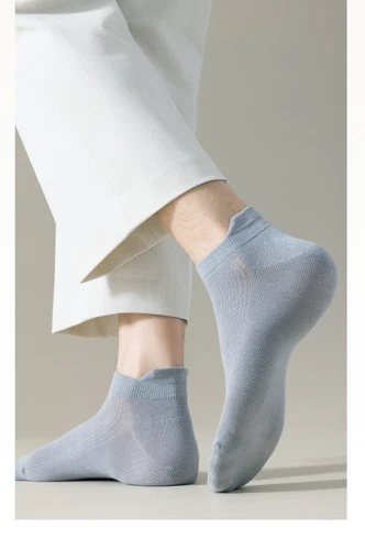 5Pairs High Quality 96% Cotton Men Socks Breathable Mesh Summer Anti-bacterial - Picture 8 of 35