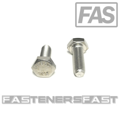 (25) 1/4-28x3/4 Stainless Steel Hex Cap Screws FT Hex Bolts (UNF) FINE THREAD