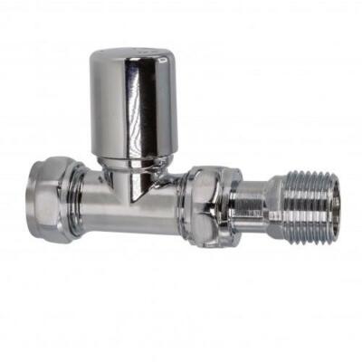 15 mm CHROM GERADES HEIZKÖRPERVENTIL