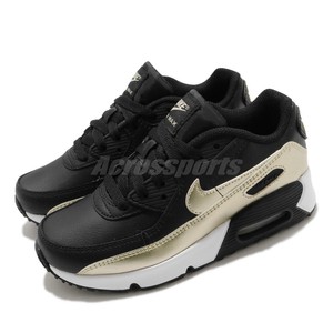 Nike Air Max 90 LTR PS Black Gold White Kid Preschool Casual Shoes  CD6867-008 | eBay