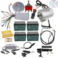 48V 1800W Brushless Motor Kit Controller Battery Electric Go Kart Scooter ATV