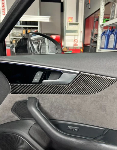 For Audi A4 A5 S4 S5 RS5 2017-2023 Real Carbon Fiber Inner Door Panel Cover Trim - Picture 16 of 18