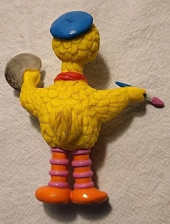 Sesame Street Muppets Figure Big Bird Artist Paint Pallette Vintage Applause VTG - Image 3 of 4