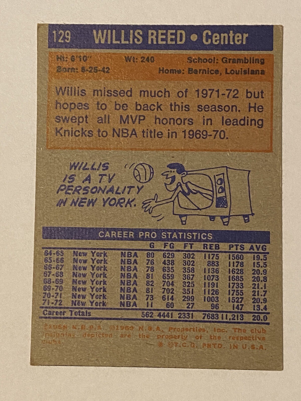 5 NBA 197172 Topps Trading Cards REEDBARRYCUNNINGHAMMONROEJACKSON