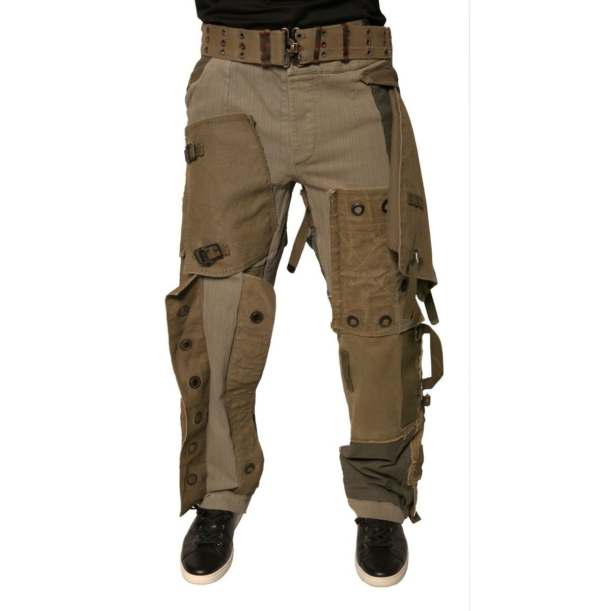 パンツ Dolce&Gabbana DOLCE & GABBANA Pants Multicolor Logo Print Silk Cargo