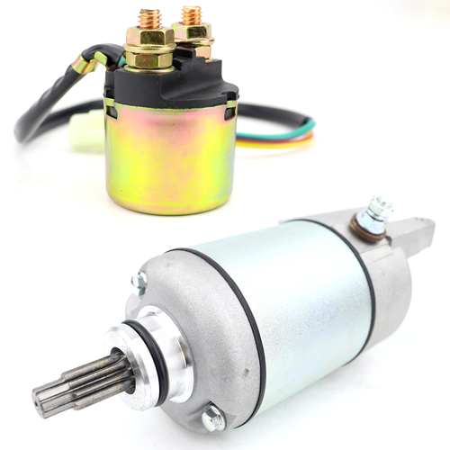 Starter Motor & Solenoid Relay for HONDA Foreman Rubicon 500 TRX500FA