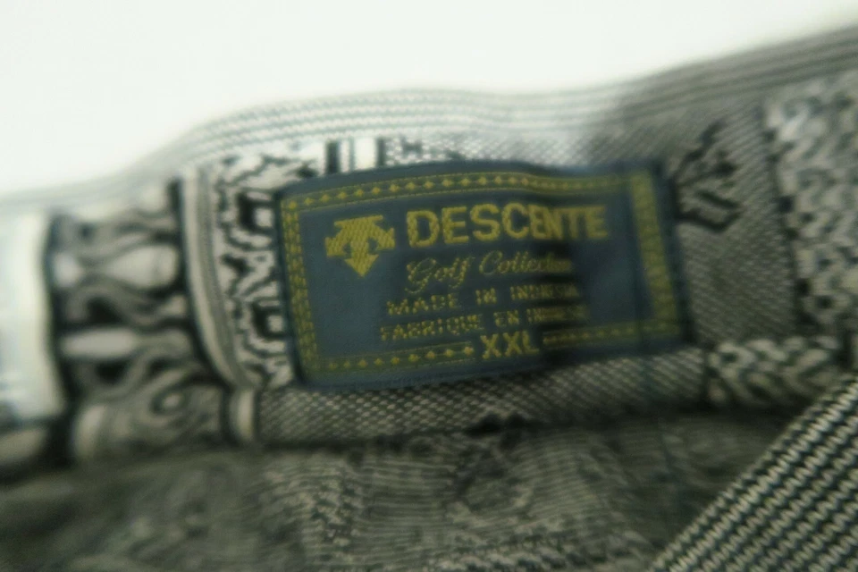 Descente Golf Kiawah Ocean Course Polo Men's 2XL Hieroglyph All Over Print Black - Image 4 of 4