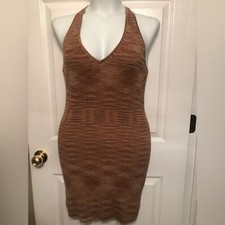 Wild Fable Size L Brown Sweater Knit Halter Dress