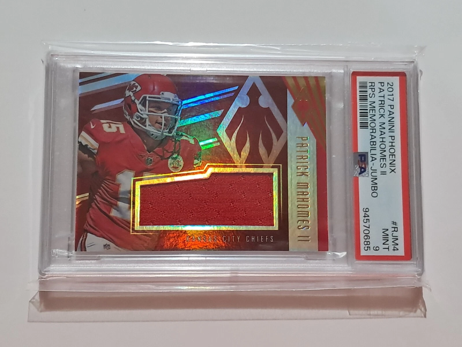 Patrick Mahomes Panini Phoenix Rps Memorabilia #RJM4 Jumbo