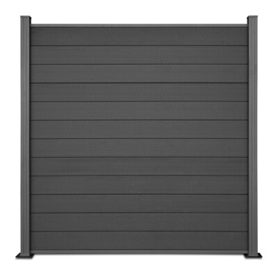 TOMI WPC COEX Sichtschutzzaun Premium Line Windschutz Gartenzaun Zaun Anthrazit