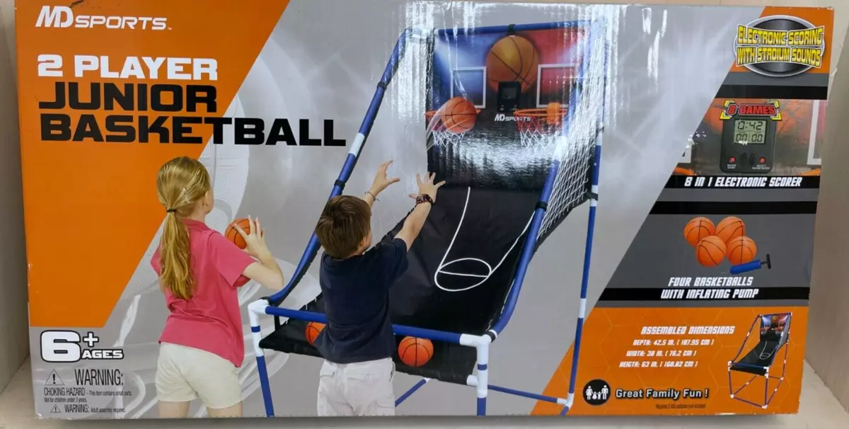 MD Sports Two Player Junior Arcade Basketball Game With Electronic