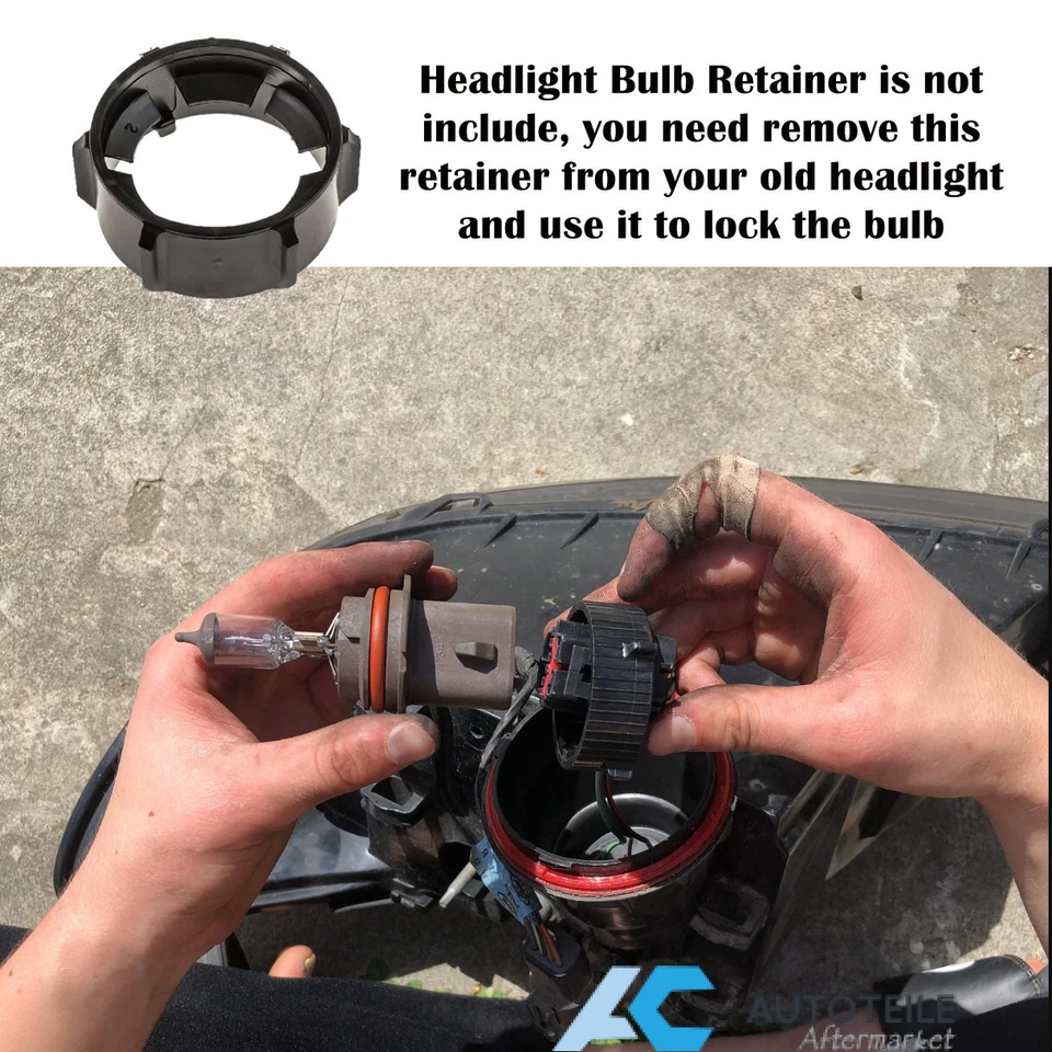 Headlights Assembly For 2000-2007 Ford Taurus Head Lamp Black Housing Amber - Image 4 of 4