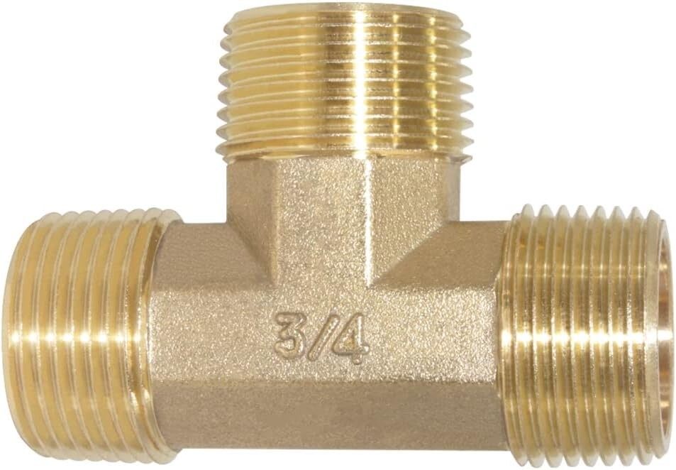Raccord En Laiton Té (T) Mâle 3/4 NPT - Modèle Barstock Street Tee - Pour Installation Plomberie Ou Air
