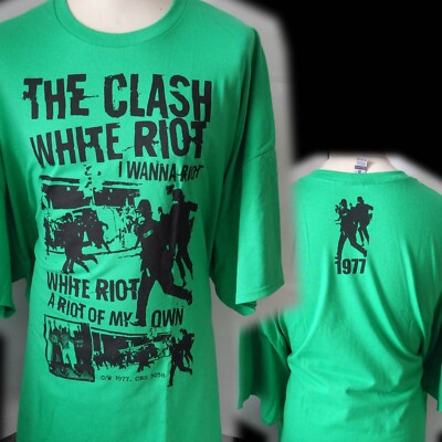 WHITE RIOT 100 % EINZIGARTIGES PUNK T-SHIRT 5XL XXXXL BAD CLOWN KLEIDUNG