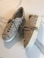 NINE WEST Damen Gold Schuhe Mokassin Schn&uuml;rschuhe Gr. 40 / 9M
