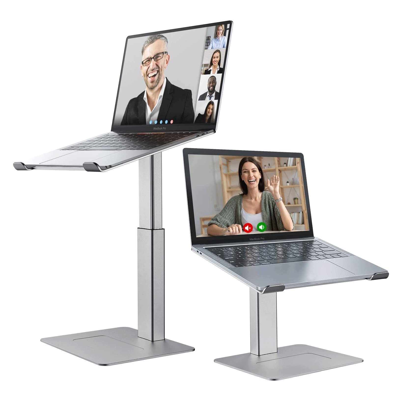 Ergonomic Adjustable Laptop Stand for Sit-Stand Desk Workstations-image