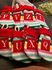 WONDERSHOP TARGET MINI CHRISTMAS STOCKING Y U X Q I F V Z RAINBOW 8" KNIT NEW