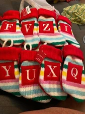 WONDERSHOP TARGET MINI CHRISTMAS STOCKING Y U X Q I F V Z RAINBOW 8" KNIT NEW