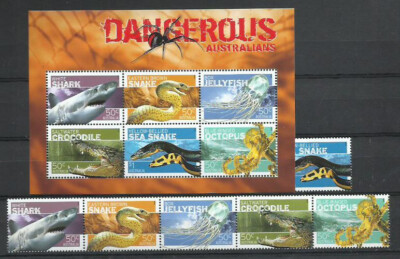 FAUNA, AUSTRALIA, YV # 2603/8 + BL 93, MNH | eBay