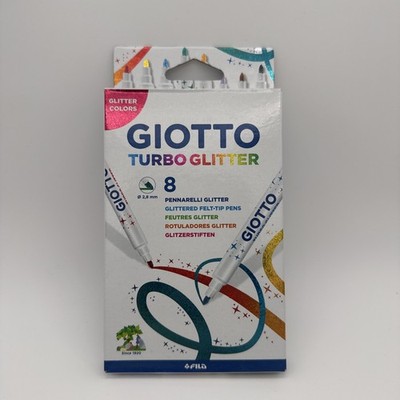 GIOTTO Turbo Glitter Glitzerstifte 8 Farben 2,8mm Auf Wasserbasis