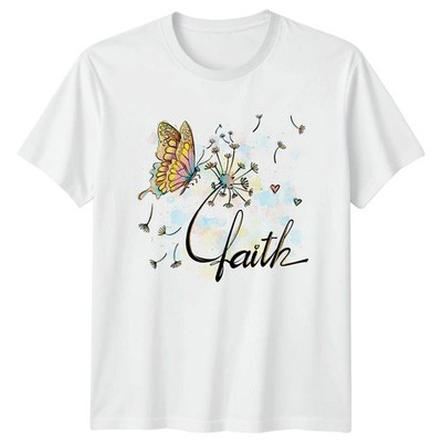 Glaube Damen T-Shirt Christian Schmetterling Inspirierend Geburtstag Geschenk für Sie