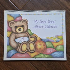VINTAGE My First Year Customizable Month-by-Month Baby Calendar w/ Stickers