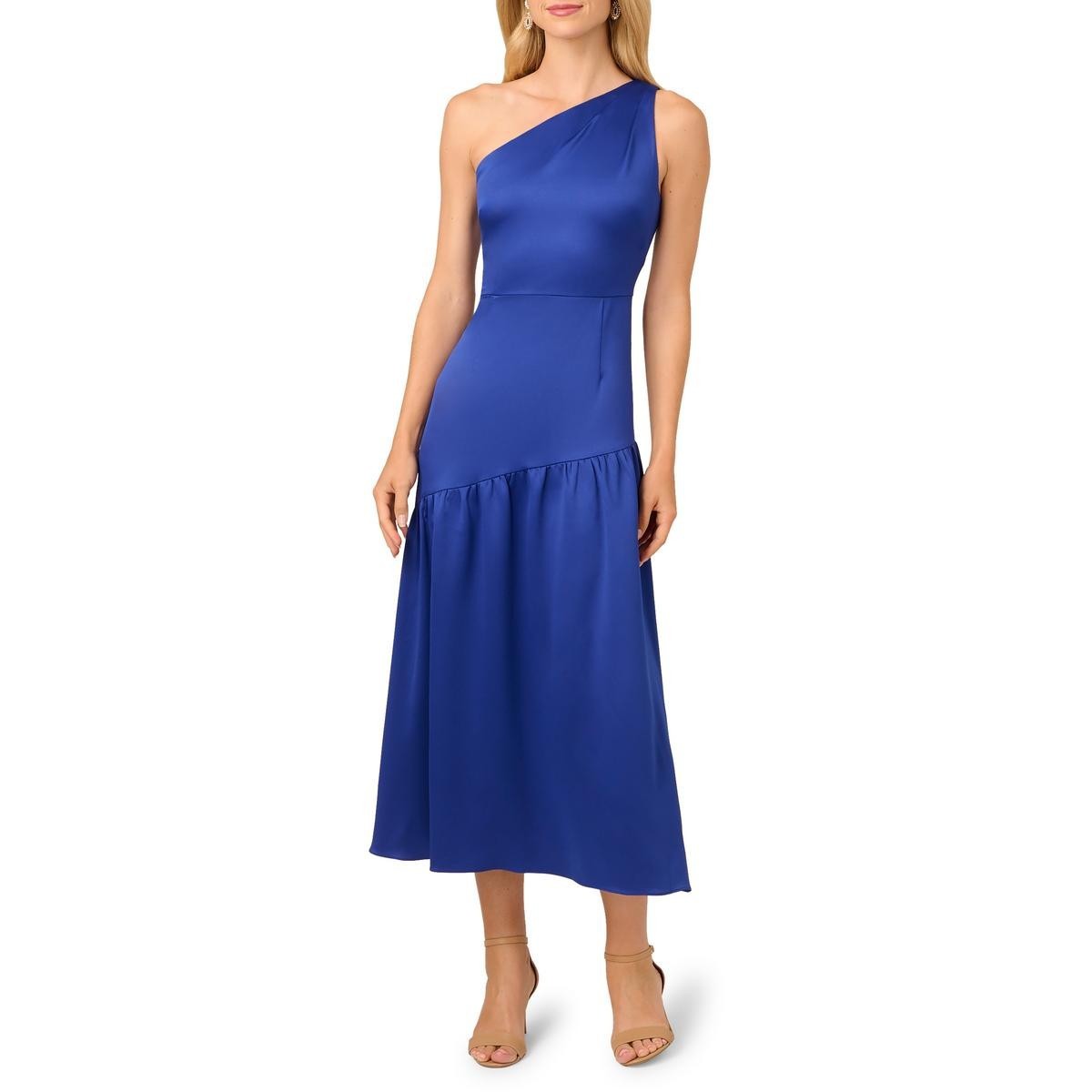 adrianna papell one shoulder evening dress Adrianna Papell Platinum 40441 main image 1