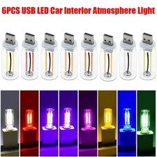 Car USB Night Light, Touch Dimmable Glass Bottle Light, Plug in USB Cars Interio