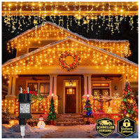 Lichterkette 200LED 5M IP44 Wasserdicht 8 Modi Weihnachtsbeleuchtung AußEn