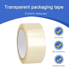 72 rolls 2"x75 yds shipping packaging clear tape express Official UL