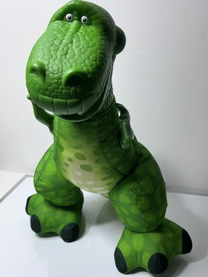 Fisher Price 2009 Disney Toy Story 14'' T REX Plush Green Dinosaur Squeeze Roars