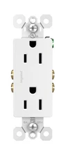 Legrand radiant 885WCC21 15 Amp Decorator Duplex Outlet, Side Wire or Push Wi...