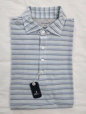 Johnnie-O Linxter Striped Polo Shirt Men's Size Medium New
