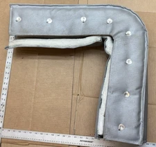 High Temp. Removable Insulation Blanket Jacket, 43" L Shape Ind. Cover 8 Locks