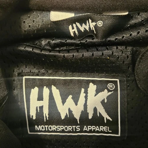 HWK Motorsports Mens Mesh Motorcycle Jacket Armored Black Red Riding Gear Small image 5