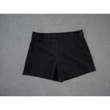 Spanx Black Pull On Stretch Twill Shorts Womens XL Smoothing Pockets Casual