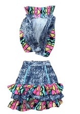 Weekend Barbie Fashions 778 Acid Wash Denim Outfit Neon Vest Skirt 1990 Jeans