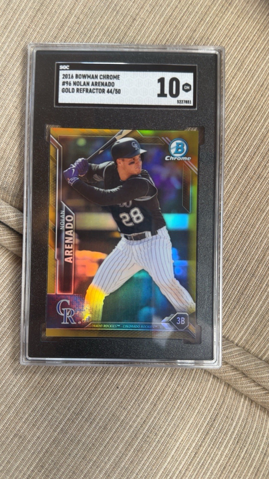 2014 Topps Chrome Nolan Arenado #216 Gold Refractor /50