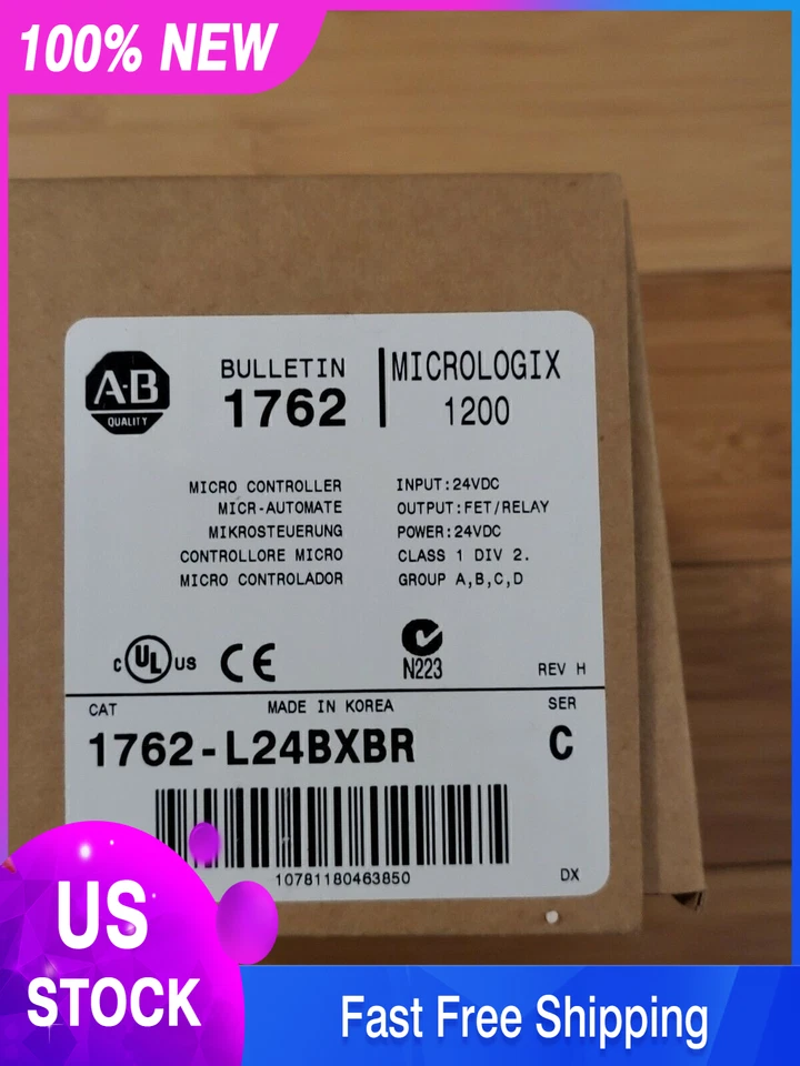 AB 1762-L24BXBR /C MicroLogix 1200 PLC Processor / New In Box us free tax - Image 3 of 4