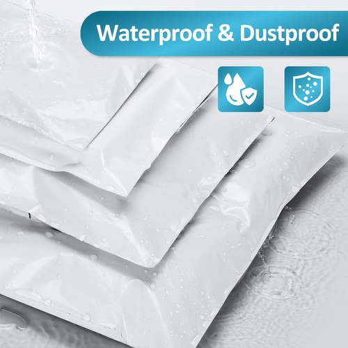 UCGOU Pack de 100 poly blanc 10x13" et 12x15,5" et 14,5x19" et 19x24" 100 pièces,  - Photo 3/8