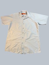 Red Kap SP24 Men's Short Sleeve Industrial Work Shirt, Light Grey