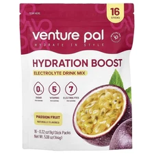 Hydration Boost, Electrolyte Drink Mix, Passion Fruit, 16 Stick Packs, 0.32 oz