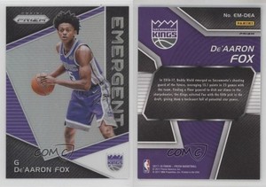 2017-18 Panini Prizm Emergent Silver Prizm De'Aaron Fox #EM-DEA Rookie RC