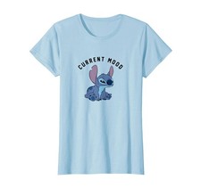 Disney Lilo & Stitch Current Mood Stitch Grumpy Face Logo T-Shirt_