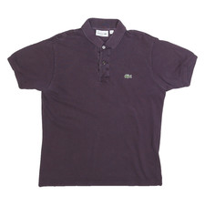 Polo uomo LACOSTE viola manica corta tinta unita S misto cotone vestibilità classica