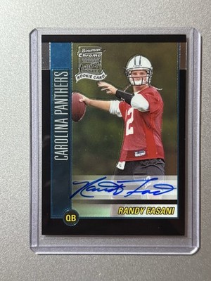 Randy Fasani Carolina Panthers Bowman Chrome NFL 2002 ON CARD ROOKIE AUTO